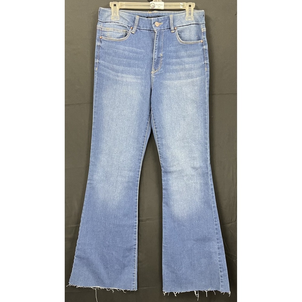 Sincerely Jules Womens 9/29 High Rise Flare Bell Bottom Raw Hem Jeans SJ26132CQU